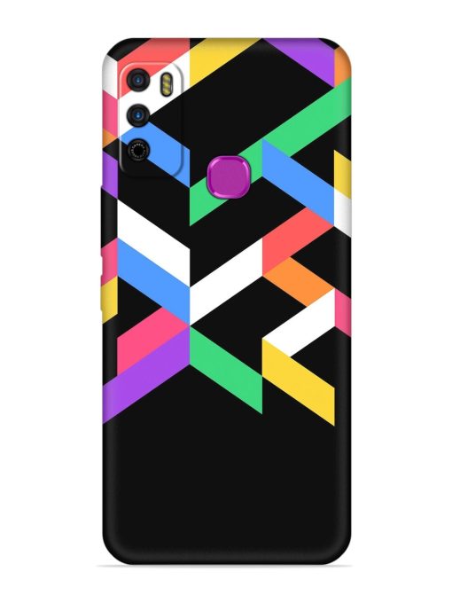 Colorshape Abstarct Embossed Soft Silicone Case for Infinix Smart 4 Zapvi