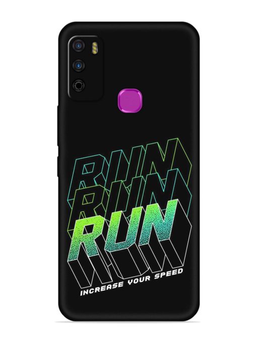 Run Embossed Soft Silicone Case for Infinix Smart 4 Zapvi