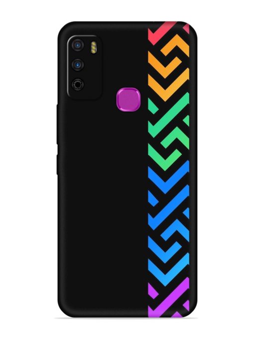 Colorshape Stripes Embossed Soft Silicone Case for Infinix Smart 4