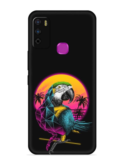 Rad Parrot Embossed Soft Silicone Case for Infinix Smart 4 Zapvi