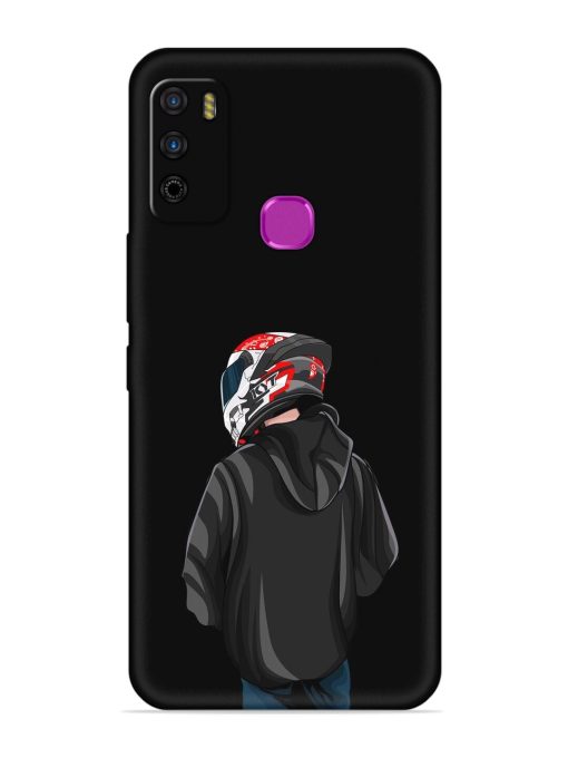 Motorcycle Rider Embossed Soft Silicone Case for Infinix Smart 4 Zapvi