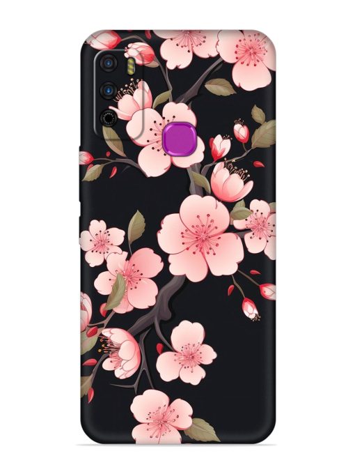 Cherry Blossom Embossed Soft Silicone Case for Infinix Smart 4 Zapvi