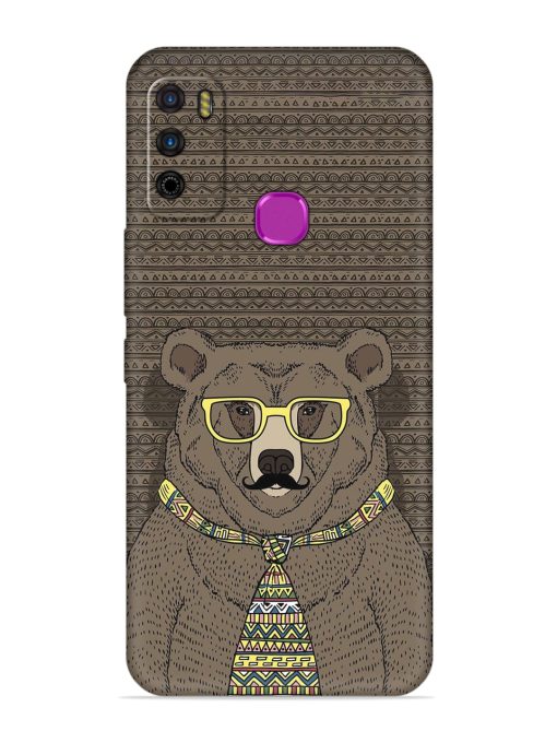 Grizzly Bear Embossed Soft Silicone Case for Infinix Smart 4 Zapvi