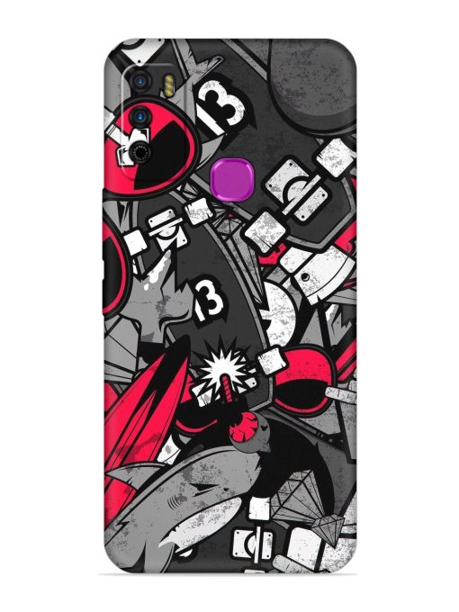 Fictional Doodle Embossed Soft Silicone Case for Infinix Smart 4 Zapvi