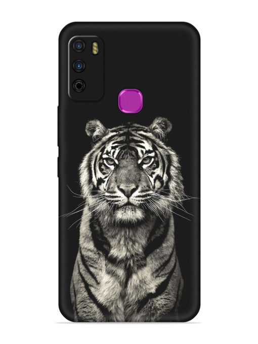 Tiger Art Embossed Soft Silicone Case for Infinix Smart 4 Zapvi