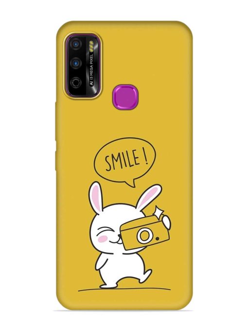 Hey Smile Please Embossed Soft Silicone Case for Infinix Smart 4 Plus Zapvi