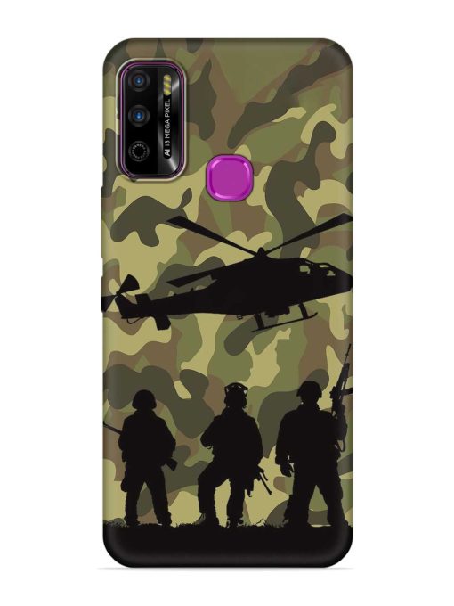 Army Heros Embossed Soft Silicone Case for Infinix Smart 4 Plus Zapvi