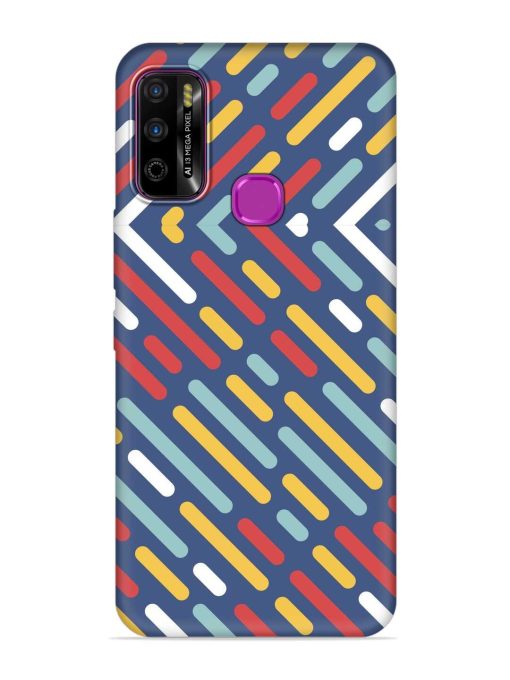 Colored Lines Embossed Soft Silicone Case for Infinix Smart 4 Plus Zapvi