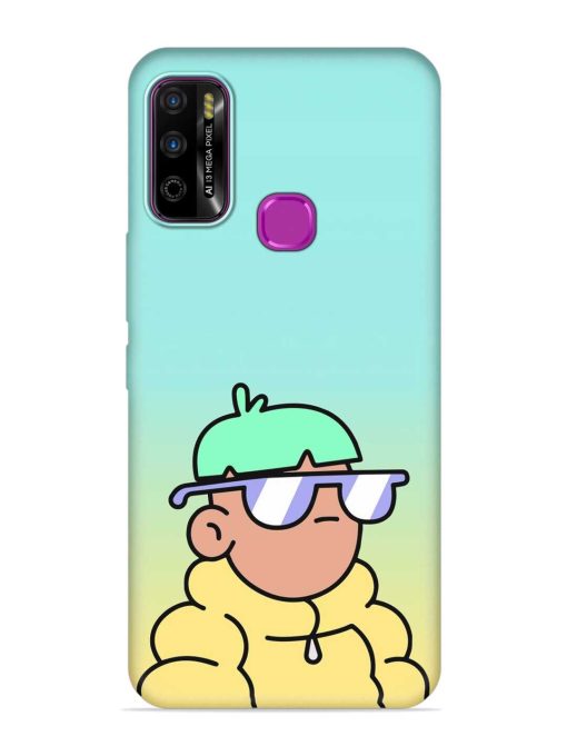 Doodles Cool Character Embossed Soft Silicone Case for Infinix Smart 4 Plus Zapvi