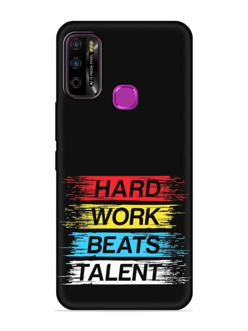 Hard Work Beats Embossed Soft Silicone Case for Infinix Smart 4 Plus Zapvi