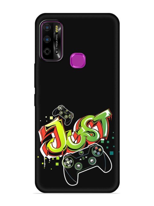 Graffiti Gamepad Illustration Embossed Soft Silicone Case for Infinix Smart 4 Plus