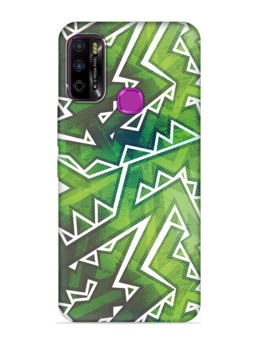 Green Graffiti Seamless Embossed Soft Silicone Case for Infinix Smart 4 Plus Zapvi