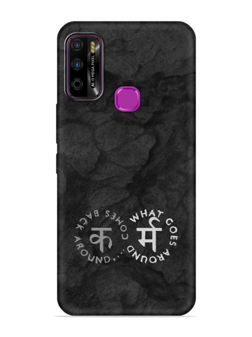 Karma Hindi Word Embossed Soft Silicone Case for Infinix Smart 4 Plus Zapvi