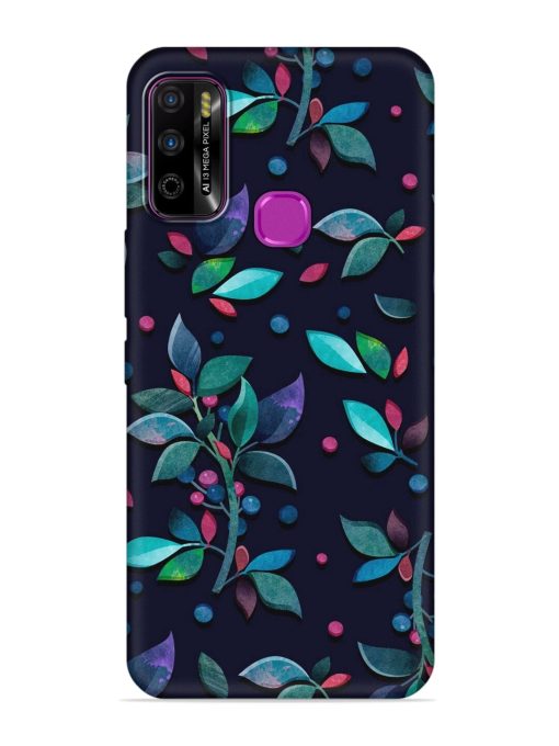 Decorative Watercolor Flower Embossed Soft Silicone Case for Infinix Smart 4 Plus