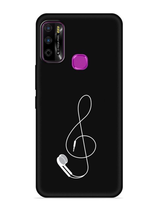 Music Earphone Vector Embossed Soft Silicone Case for Infinix Smart 4 Plus