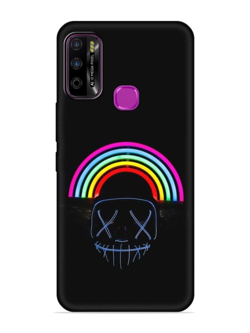 Mask Rainbow Embossed Soft Silicone Case for Infinix Smart 4 Plus