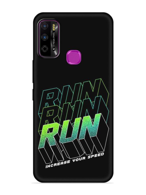 Run Embossed Soft Silicone Case for Infinix Smart 4 Plus Zapvi