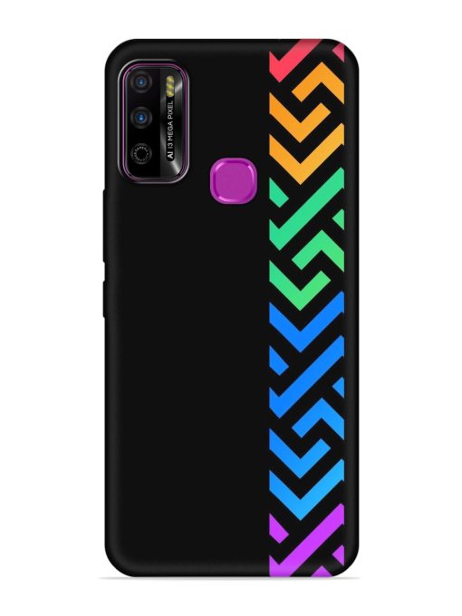 Colorshape Stripes Embossed Soft Silicone Case for Infinix Smart 4 Plus