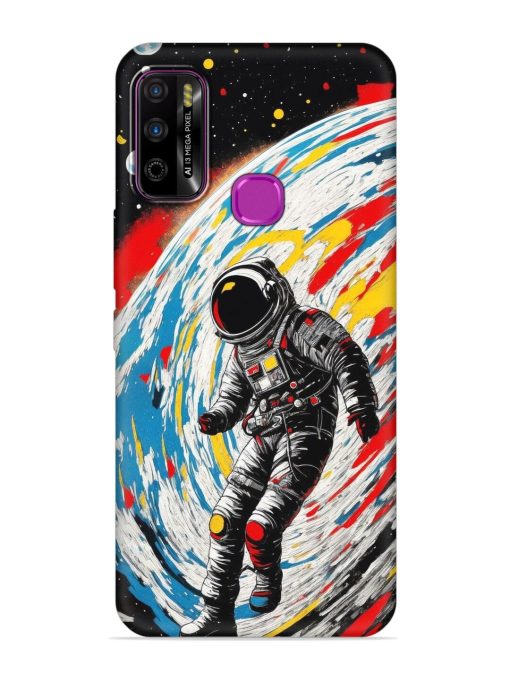 Astronaut Art Embossed Soft Silicone Case for Infinix Smart 4 Plus Zapvi