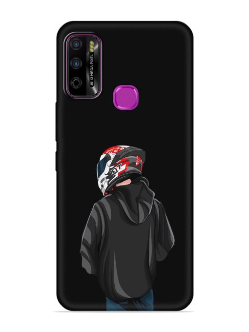 Motorcycle Rider Embossed Soft Silicone Case for Infinix Smart 4 Plus