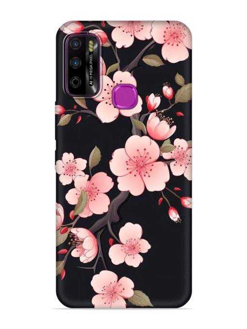 Cherry Blossom Embossed Soft Silicone Case for Infinix Smart 4 Plus