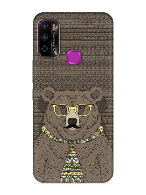 Grizzly Bear Embossed Soft Silicone Case for Infinix Smart 4 Plus Zapvi