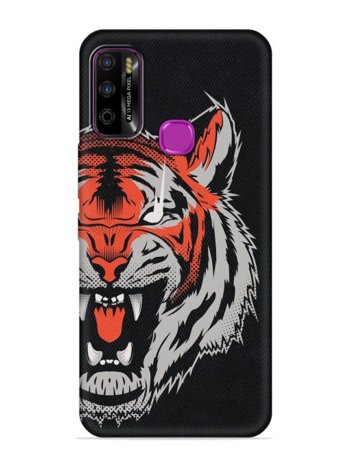 Tiger Aggression Embossed Soft Silicone Case for Infinix Smart 4 Plus