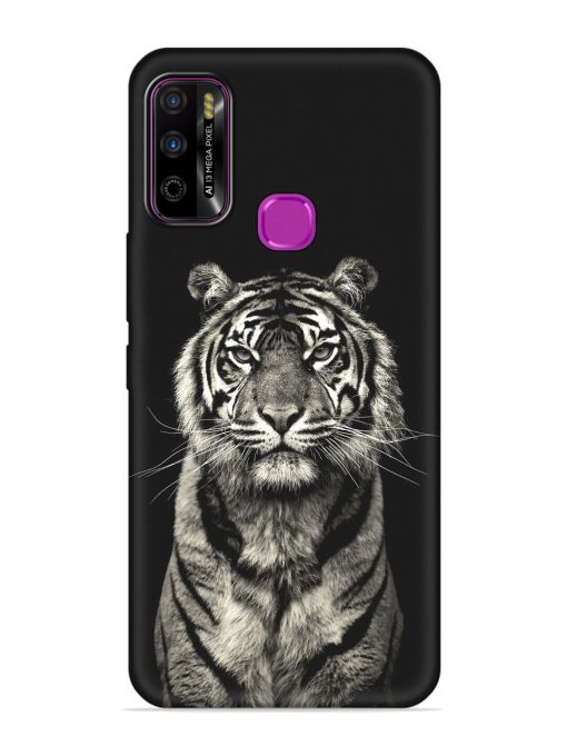 Tiger Art Embossed Soft Silicone Case for Infinix Smart 4 Plus