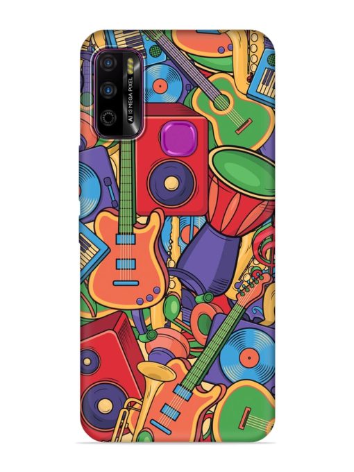 Colorful Music Art Embossed Soft Silicone Case for Infinix Smart 4 Plus