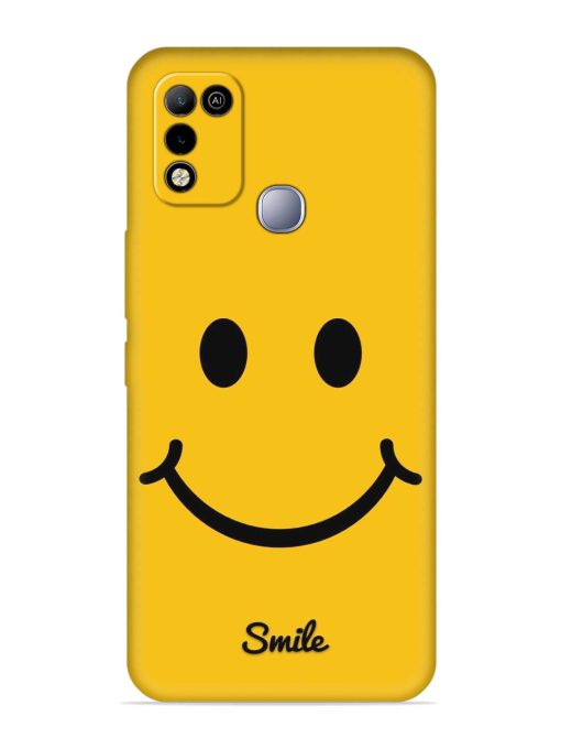 Yellow Smiley Embossed Soft Silicone Case for Infinix Smart 5 Zapvi