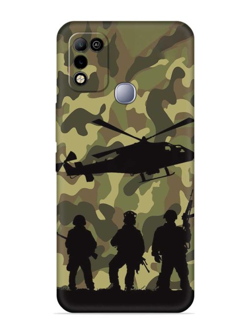 Army Heros Embossed Soft Silicone Case for Infinix Smart 5 Zapvi