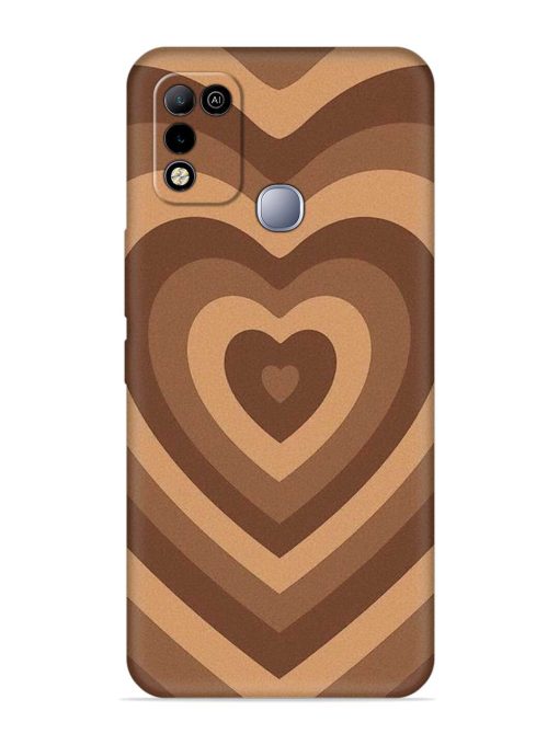 Brown Heart Embossed Soft Silicone Case for Infinix Smart 5 Zapvi