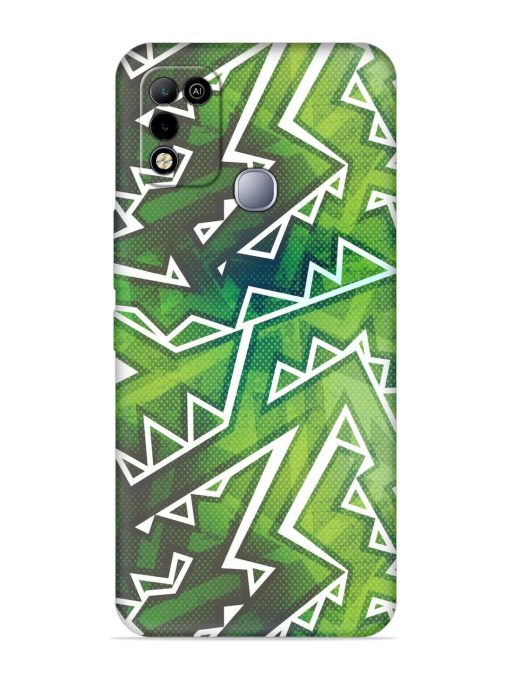 Green Graffiti Seamless Embossed Soft Silicone Case for Infinix Smart 5 Zapvi