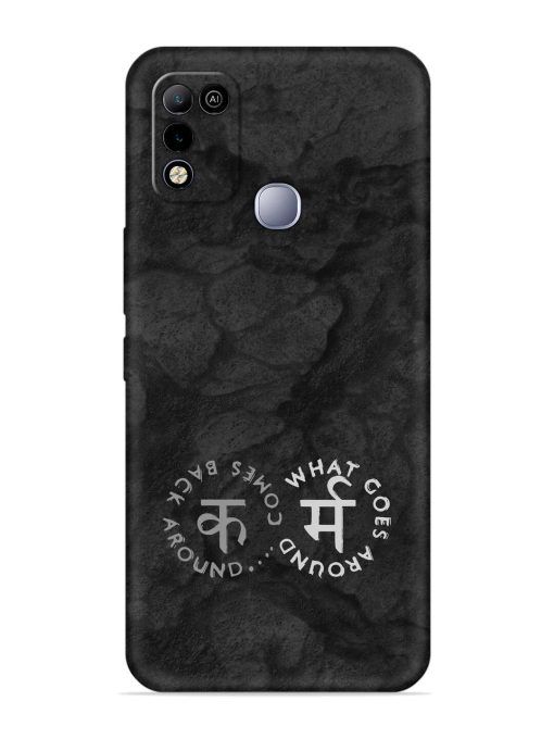 Karma Hindi Word Embossed Soft Silicone Case for Infinix Smart 5 Zapvi