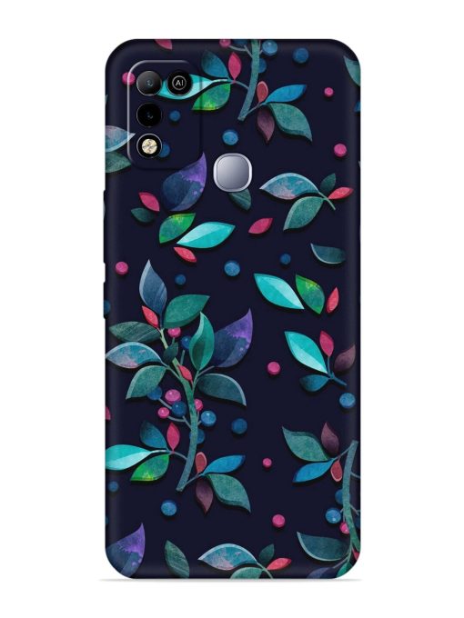 Decorative Watercolor Flower Embossed Soft Silicone Case for Infinix Smart 5 Zapvi