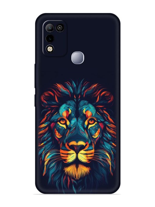 Colorful Lion Embossed Soft Silicone Case for Infinix Smart 5 Zapvi