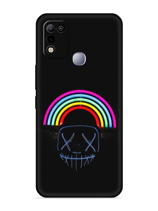 Mask Rainbow Embossed Soft Silicone Case for Infinix Smart 5 Zapvi