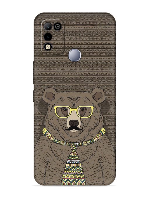 Grizzly Bear Embossed Soft Silicone Case for Infinix Smart 5 Zapvi