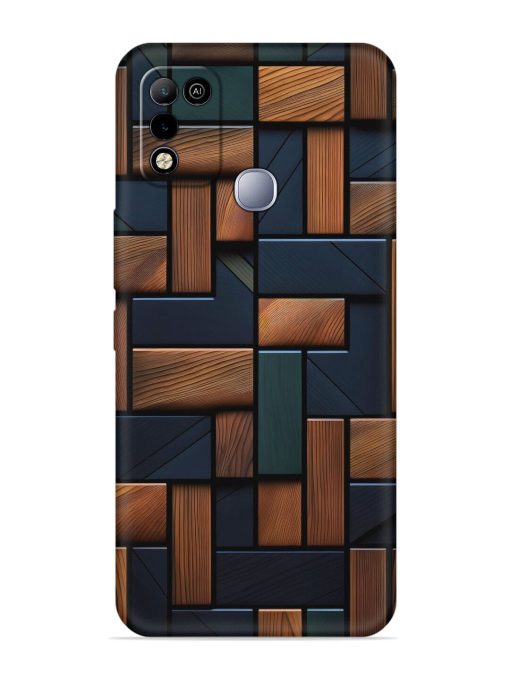 Wooden Background Cubes Embossed Soft Silicone Case for Infinix Smart 5 Zapvi