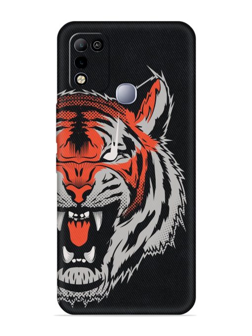 Tiger Aggression Embossed Soft Silicone Case for Infinix Smart 5 Zapvi