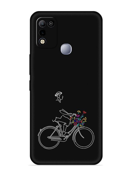 Minimalist Cycle Art Embossed Soft Silicone Case for Infinix Smart 5 Zapvi