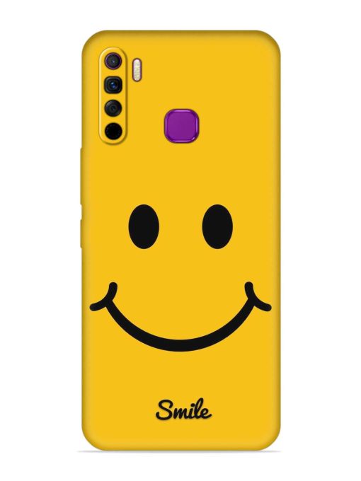 Yellow Smiley Embossed Soft Silicone Case for Infinix Smart 5 Lite Zapvi