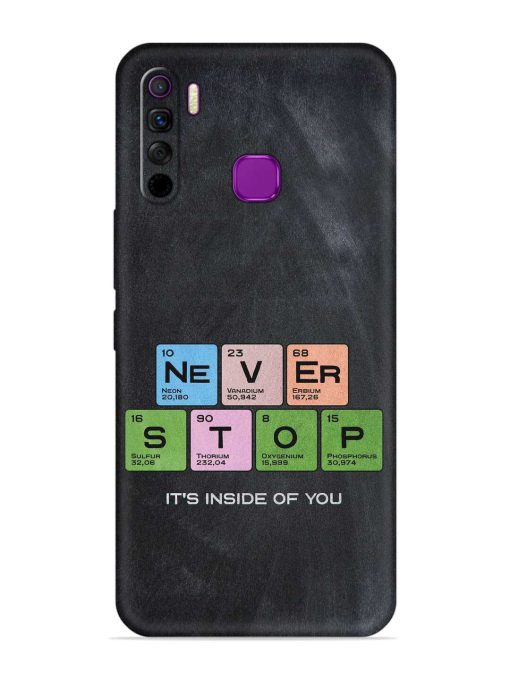 Never Stop It'S Inside Of You Embossed Soft Silicone Case for Infinix Smart 5 Lite Zapvi