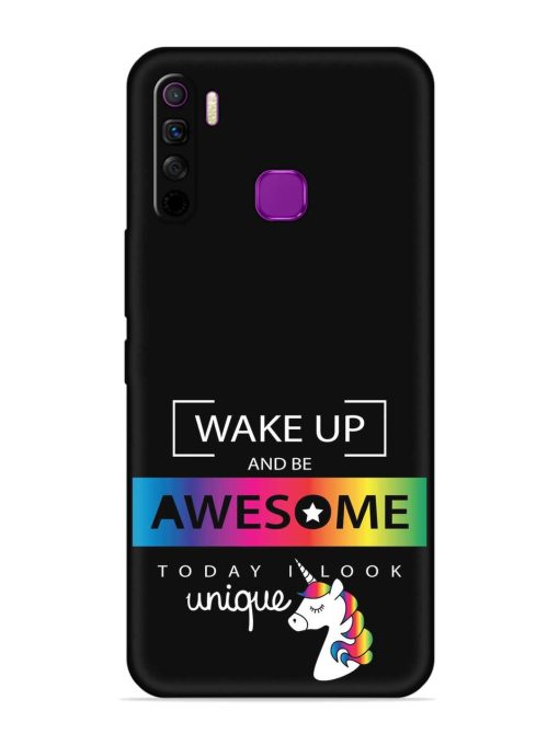 Inspirational Quote Unicorn Embossed Soft Silicone Case for Infinix Smart 5 Lite Zapvi