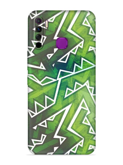 Green Graffiti Seamless Embossed Soft Silicone Case for Infinix Smart 5 Lite Zapvi