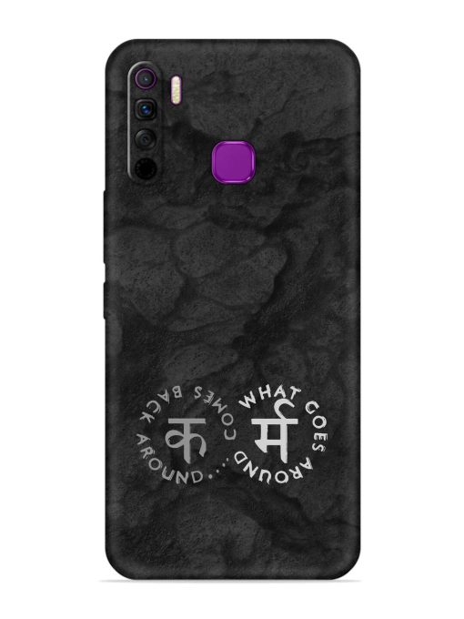 Karma Hindi Word Embossed Soft Silicone Case for Infinix Smart 5 Lite Zapvi