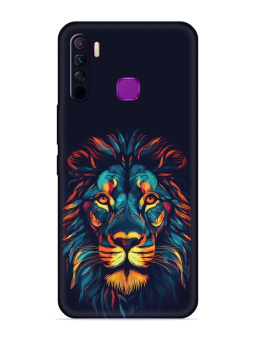 Colorful Lion Embossed Soft Silicone Case for Infinix Smart 5 Lite Zapvi