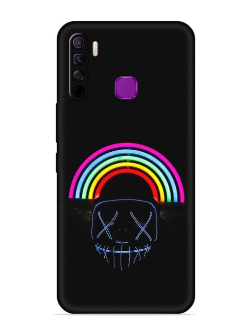 Mask Rainbow Embossed Soft Silicone Case for Infinix Smart 5 Lite Zapvi