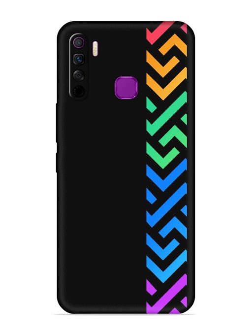 Colorshape Stripes Embossed Soft Silicone Case for Infinix Smart 5 Lite Zapvi