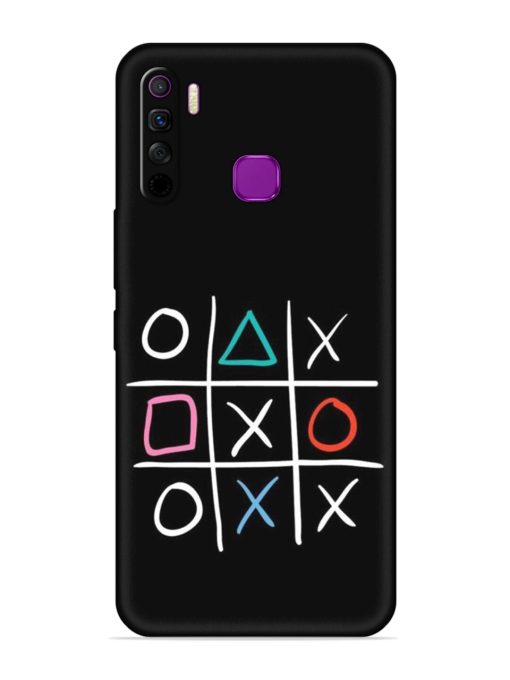 Super Neon Tic-Tac-Toe Embossed Soft Silicone Case for Infinix Smart 5 Lite Zapvi